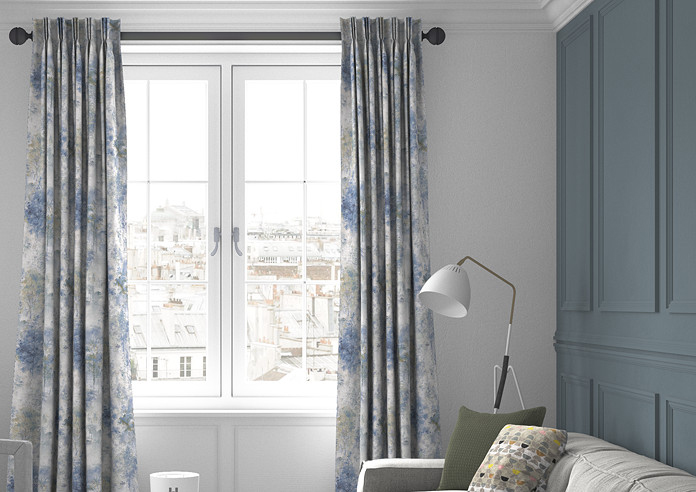 Woodland, Saxon Blue - Made to Measure Curtains - Image 3